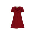 Valentino Garavani Red Virgin Wool Short Dress