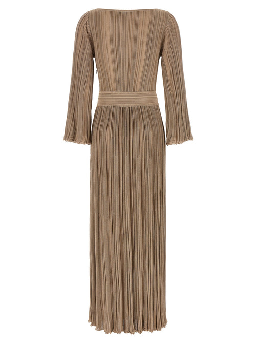 ANTONINO VALENTI Lilas pleated knitted dress