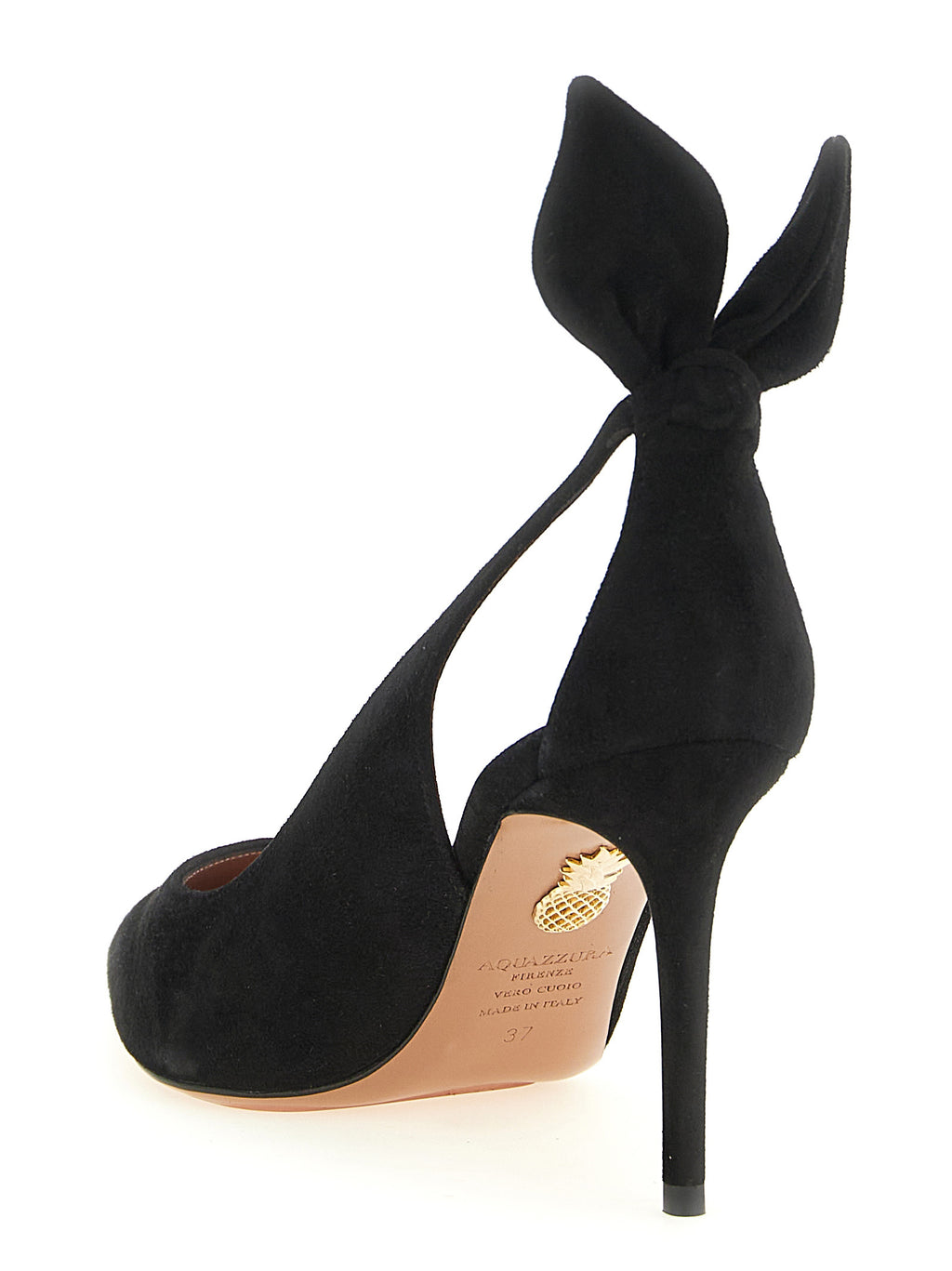 AQUAZZURA Bow Tie Suede Pumps