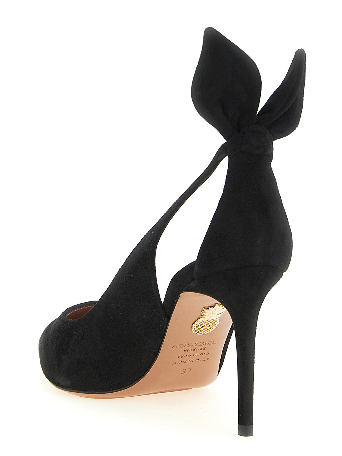 AQUAZZURA Bow Tie Suede Pumps