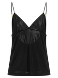SAINT LAURENT Gold-Chain Logo Strap Tank Top