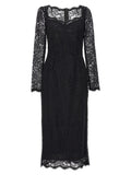 DOLCE & GABBANA floral cordonetto lace sheath dress