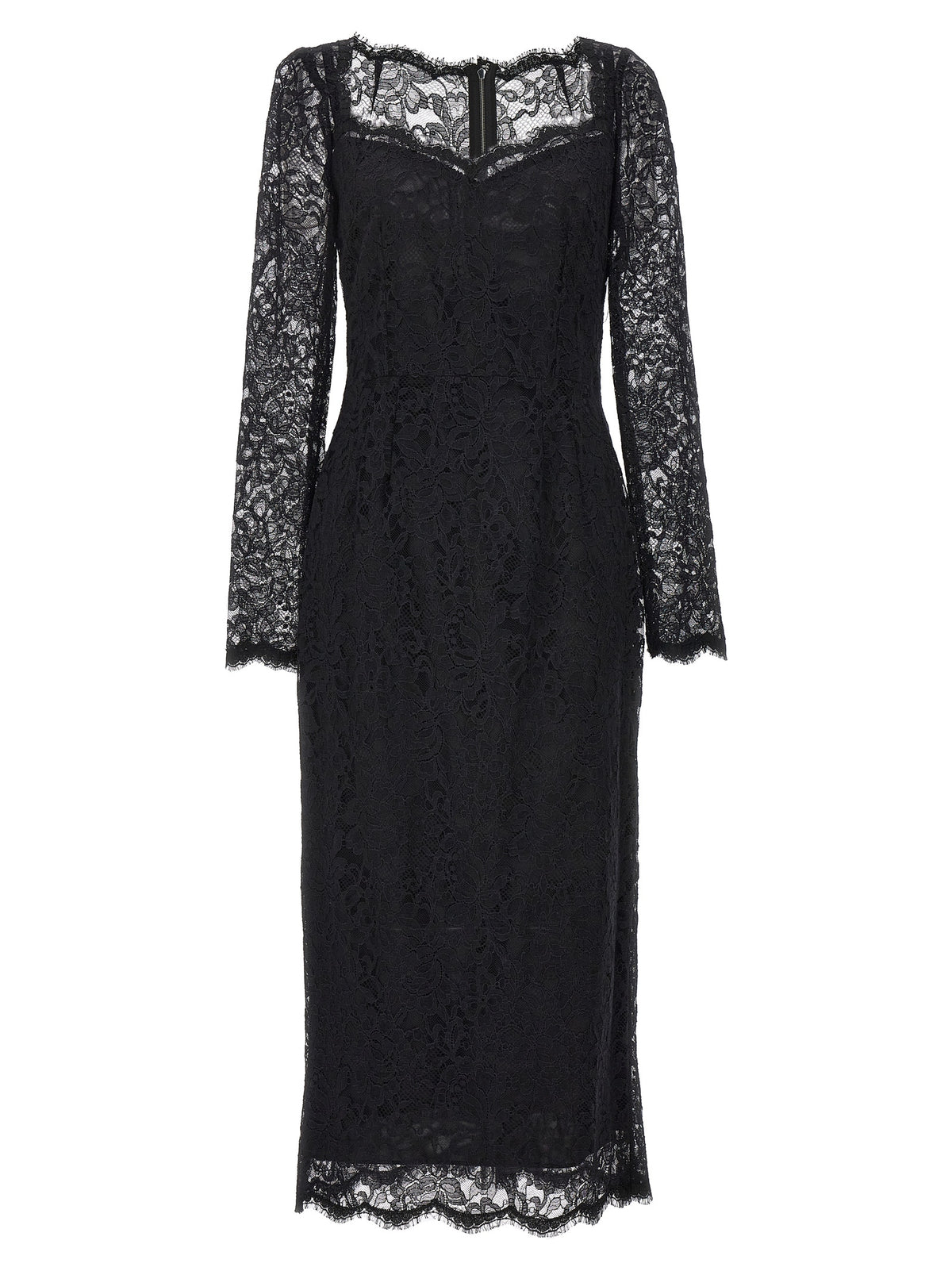 DOLCE & GABBANA floral cordonetto lace sheath dress