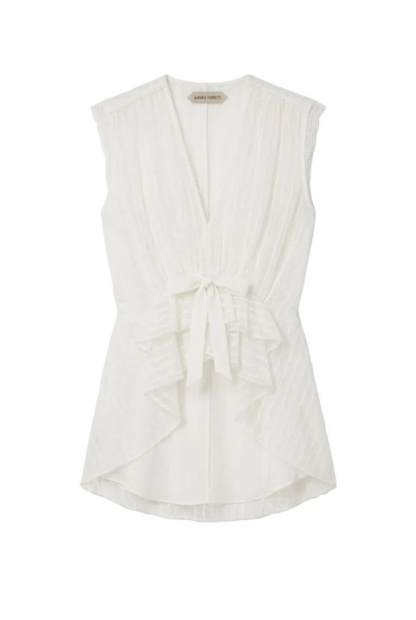 ALBERTA FERRETTI White tulle top