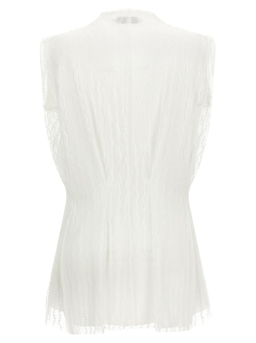 ALBERTA FERRETTI White tulle top