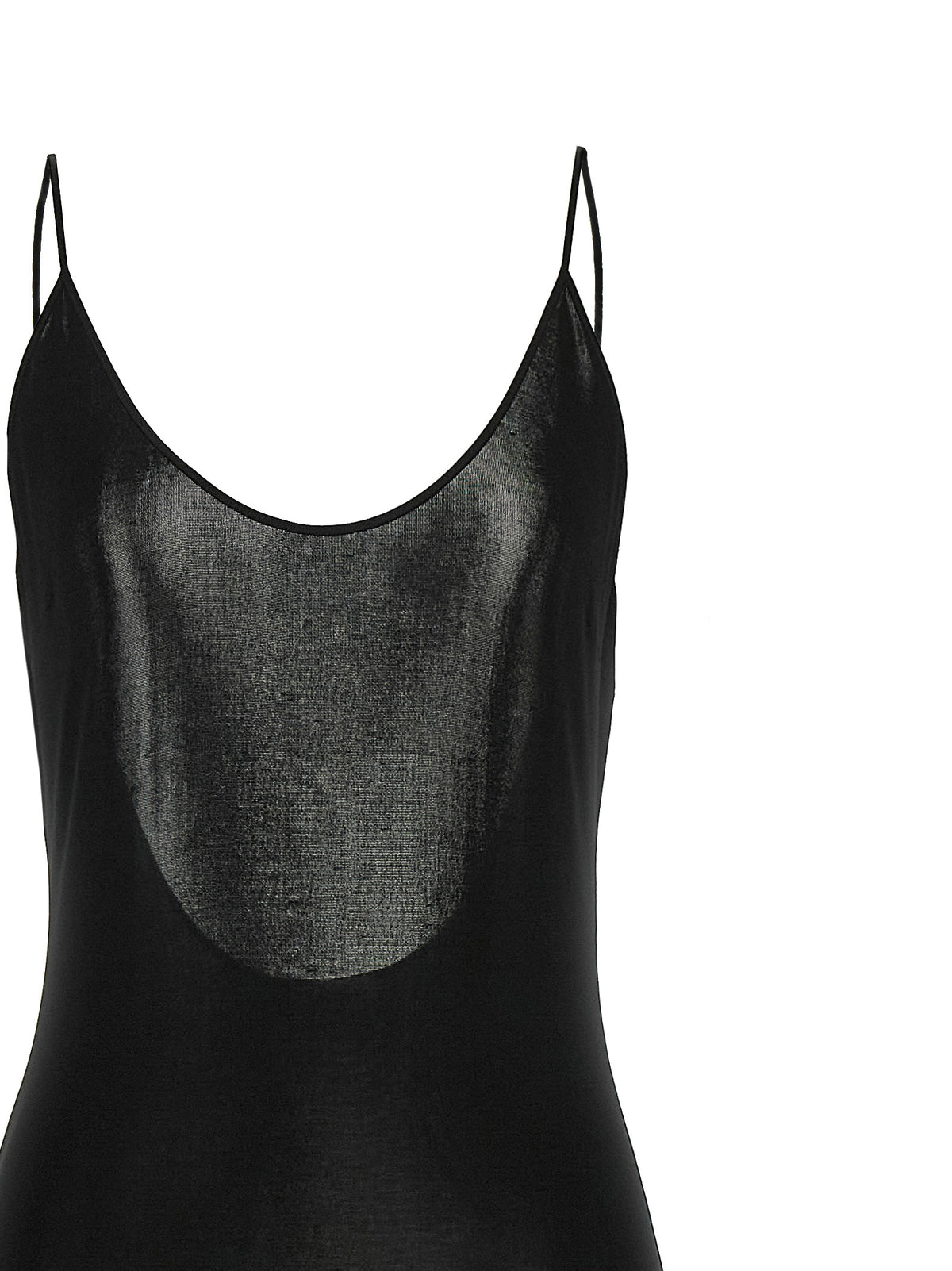SAINT LAURENT cassandre-chain backless dress in knit