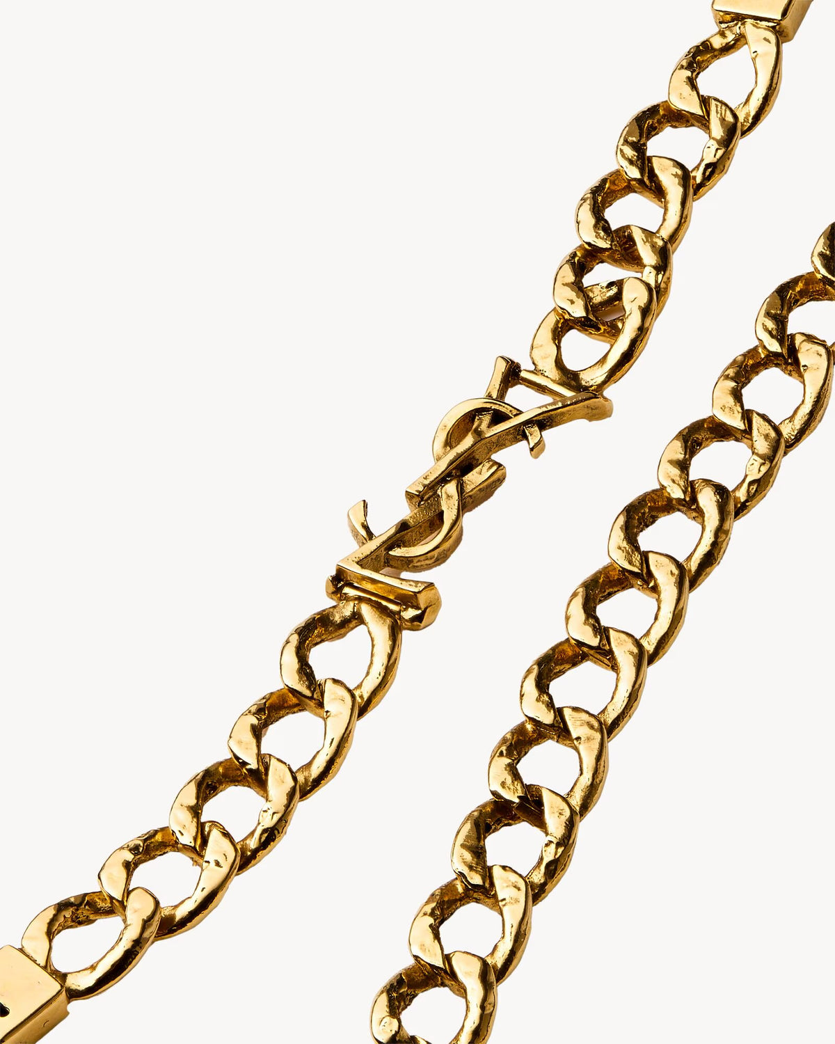 SAINT LAURENT cassandre-chain backless dress in knit