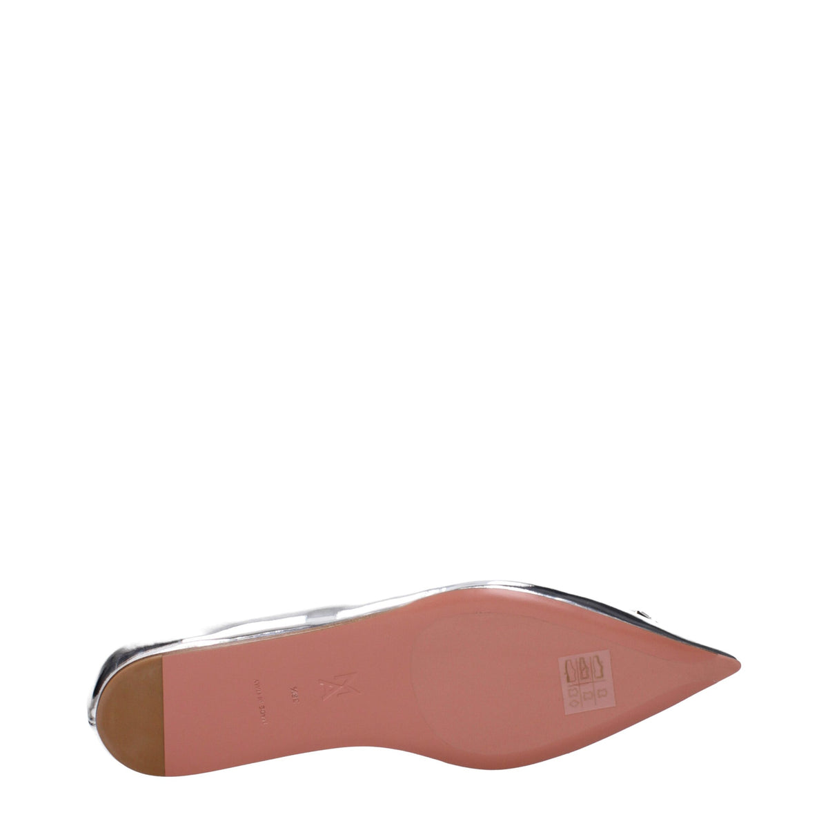 AMINA MUADDI Metallic mirror ballet Flats